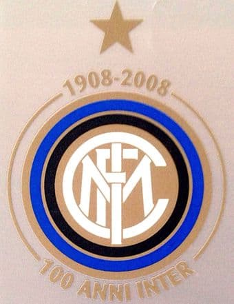 1908-2008 Inter Milan 100 YEARS ANNIVERSARY Official Stilscreen Football Soccer Badge Patch