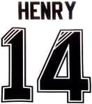 1993-94 Arsenal**Retro 90's** Away Shirt HENRY#14 Custom Replica Football Name Number Set