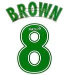 2008-09/10 Celtic(Glasgow) Away & Third Shirt BROWN#8 Official Name Number Set