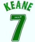 2008-09/10 Celtic(Glasgow) Away & Third Shirt KEANE#7 Official Name Number Set