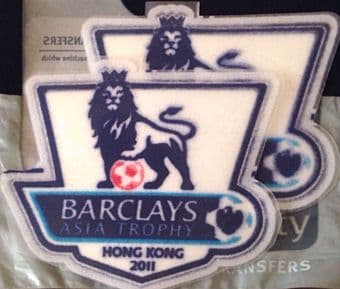2011 FA Premier League Asia Trophy Hong Kong Official Player Issue Size Football Badge Patch Set