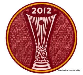 2012 Atletico Madrid EUROPA LEAGUE CHAMPIONS Official SportingiD Football Soccer Badge Patch