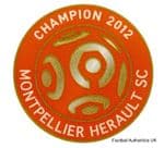 2012 Montpellier HSC French Ligue 1 Champion Official Player Issue Size Football Soccer Badge Patch