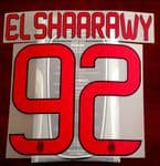 2013-14 AC Milan EL SHAARAWY#92 Away Shirt Official StilScreen Football Name Number Set