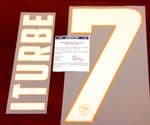 2014-15 AS Roma ITURBE#7 Home Shirt OFFICIAL Stilscreen Name Number Set