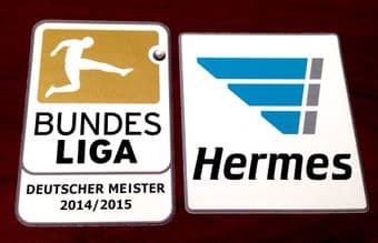 2014-15 Bayern Munich BUNDESLIGA CHAMPIONS Football OFFICIAL DekoGraphics Soccer Badge Patch Set