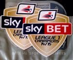 2014-15 Bristol City LEAGUE 1 Champions OFFICIAL SportingiD PS-PRO Football Badge Patch Set