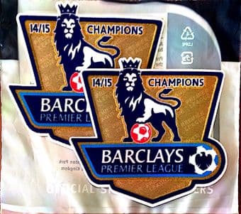 2014-15 Chelsea EPL CHAMPIONS Official Adult Replica Size Football Soccer Badge Patch Set