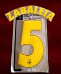 2014-15 Manchester City UCL Away Shirt ZABALETA#5 SportingiD Football Name Number Set