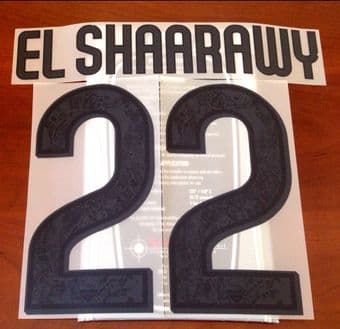 2015-16 AS Roma EL SHAARAWY#22 Third Shirt OFFICIAL Stilscreen Name Number Set