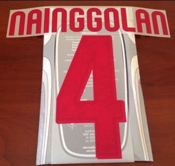 2015-16 AS Roma NAINGGOLAN4 Away Shirt OFFICIAL Stilscreen Name Number Set