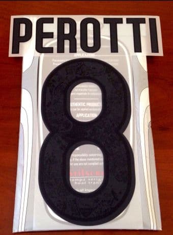2015-16 AS Roma PEROTTI#8 Third Shirt OFFICIAL Stilscreen Name Number Set