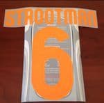 2015-16 AS Roma STROOTMAN#6 Home Shirt OFFICIAL Stilscreen Name Number Set
