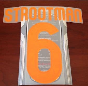 2015-16 AS Roma STROOTMAN#6 Home Shirt OFFICIAL Stilscreen Name Number Set