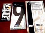 2015-16 Barcelona LA LIGA & UCL Third Shirt SUAREZ#9 Official SportingiD Name Number Set