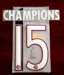 2015-16 Bayern Munich Home Shirt CHAMPIONS#15 OFFICIAL SportingiD Name Number Set