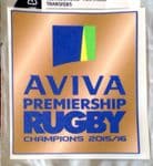 2015-16 SARACENS F.C Aviva PREMIERSHIP CHAMPIONS Rugby Union SportingiD PS-PRO Badge Patch