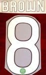 2015-20 Celtic(Glasgow)UCL & EUROPA Alternate Away Shirt BROWN#8 Official Name Number Set