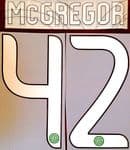 2015-20 Celtic(Glasgow)UCL & EUROPA Alternate Away Shirt McGREGOR#42 Official Name Number Set