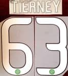 2015-20 Celtic(Glasgow)UCL & EUROPA Alternate Away Shirt TIERNEY#63 Official Name Number Set