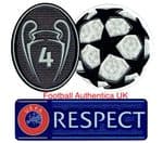 2015-21 Ajax Amsterdam UCL & BOH 4 CHAMPIONS Official Player Issue Size Football Badge Patch Set
