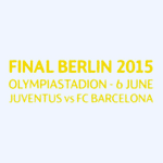 2015 Barcelona**UCL FINAL BERLIN**Match Day Transfer Details Football Logo