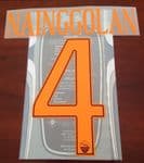 2016-17 AS Roma NAINGGOLAN#4 Home Shirt Official Stilscreen Name Number Set