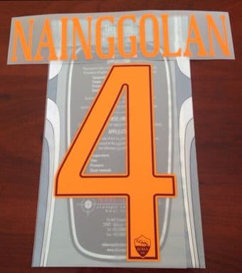 2016-17 AS Roma NAINGGOLAN#4 Home Shirt Official Stilscreen Name Number Set