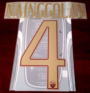2016-17 AS Roma ROME DERBY Home Shirt NAINGGOLAN#4 Official Stilscreen Name Number Set