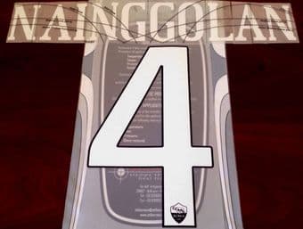 2016-17 AS Roma Third Shirt NAINGGOLAN#4 Official Stilscreen Name Number Set