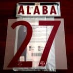 2016-17 Bayern Munich UCL 3rd Away Shirt ALABA#27 OFFICIAL SportingiD Name Number Set
