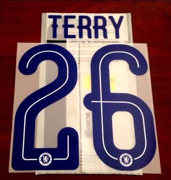 2016-17 Chelsea UCL & FA CUP Third Shirt TERRY#26 Official Sporting iD PS-Pro Name Number Set