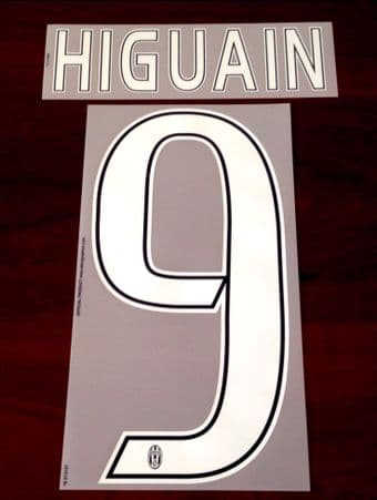 2016-17 Juventus HIGUAIN#9 Away Shirt OFFICIAL DekoGraphics Name Number Set