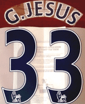 2016-17 Manchester City Home Shirt G.JESUS#33 PS-Pro SportingiD Name Number Set