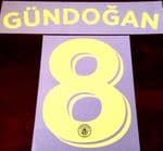 2016-17 Manchester City UCL & FA CUP Away Shirt GUNDOGAN#8 OFFICIAL Name Number Set