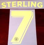2016-17 Manchester City UCL & FA CUP Away Shirt STERLING#7 OFFICIAL Name Number Set