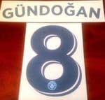 2016-17 Manchester City UCL & FA CUP Home Shirt GUNDOGAN#8 OFFICIAL Name Number Set