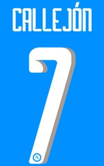 2016-17 Napoli UCL Home Shirt CALLEJON#7 Official Player Issue Size Name Number Set