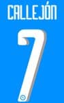 2016-17 Napoli UCL Home Shirt CALLEJON#7 Official Player Issue Size Name Number Set