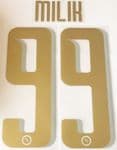 2016-17 Napoli UCL Third Shirt MILIK#99 Official Player Issue Size Name Number Set