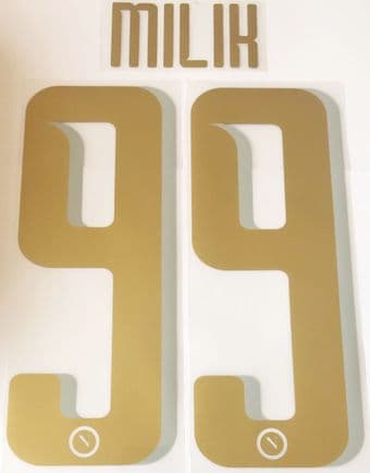 2016-17 Napoli UCL Third Shirt MILIK#99 Official Player Issue Size Name Number Set