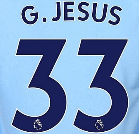 2017-18/19 Manchester City Home Shirt G JESUS 33 PS-Pro