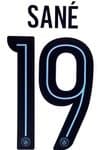 2017-18/19 Manchester City UCL & FA CUP Home Shirt SANE#19 Official Name Number Set