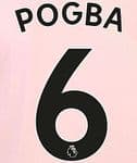 2017-18/19 Manchester Utd Away/Third Shirt POGBA#6 PS-Pro SportingiD Name Number Set