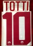 2017-18 AS Roma LEGEND Away Shirt TOTTI#10 Official Stilscreen Name Number Set