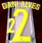 2017-18 Brazil Third Shirt DANI ALVES#2 Nike PS-Pro SportingiD Name Number Set