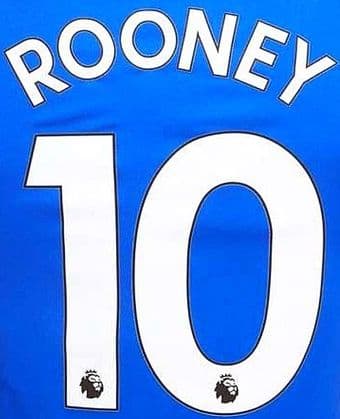 2017-18 Everton Home & Third Shirt ROONEY#10 PS-Pro SportingiD Name Number Set