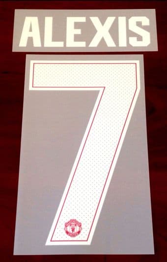 2017-18 Manchester Utd UCL & FA CUP Home Shirt ALEXIS#7 Official Player Issue Size Name Number Set