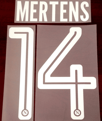 2017-18 Napoli MERTENS#14 Home & Fourth Shirt Official Player Issue Size Name Number Set