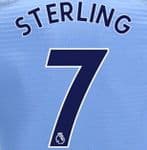 2017-19 & 2020-21 Manchester City Home Shirt STERLING#7 PS-Pro SportingiD Name Number Set